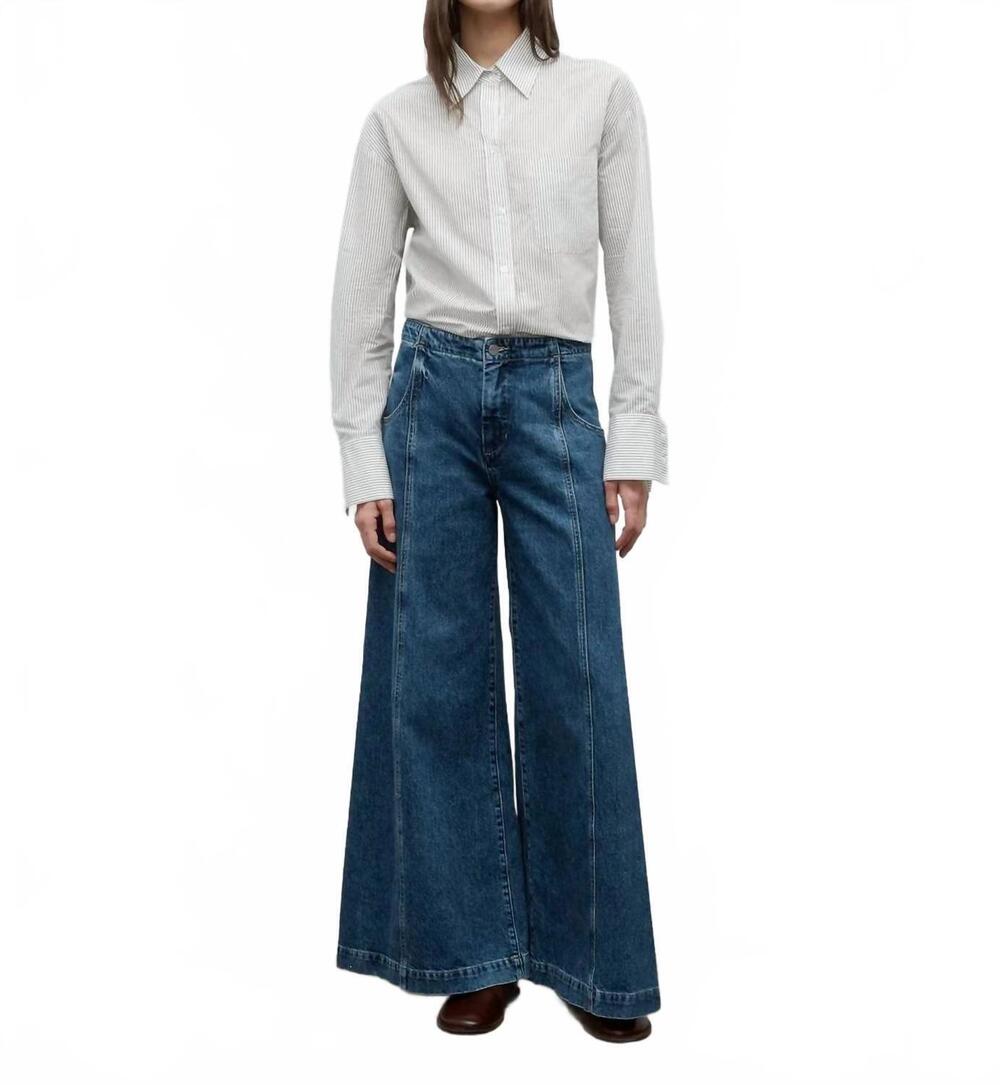 NEW TWP dancing in the dark ultra wide-leg jeans in blue